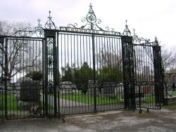 Drummond Hill Cemetery front Gate Entrance