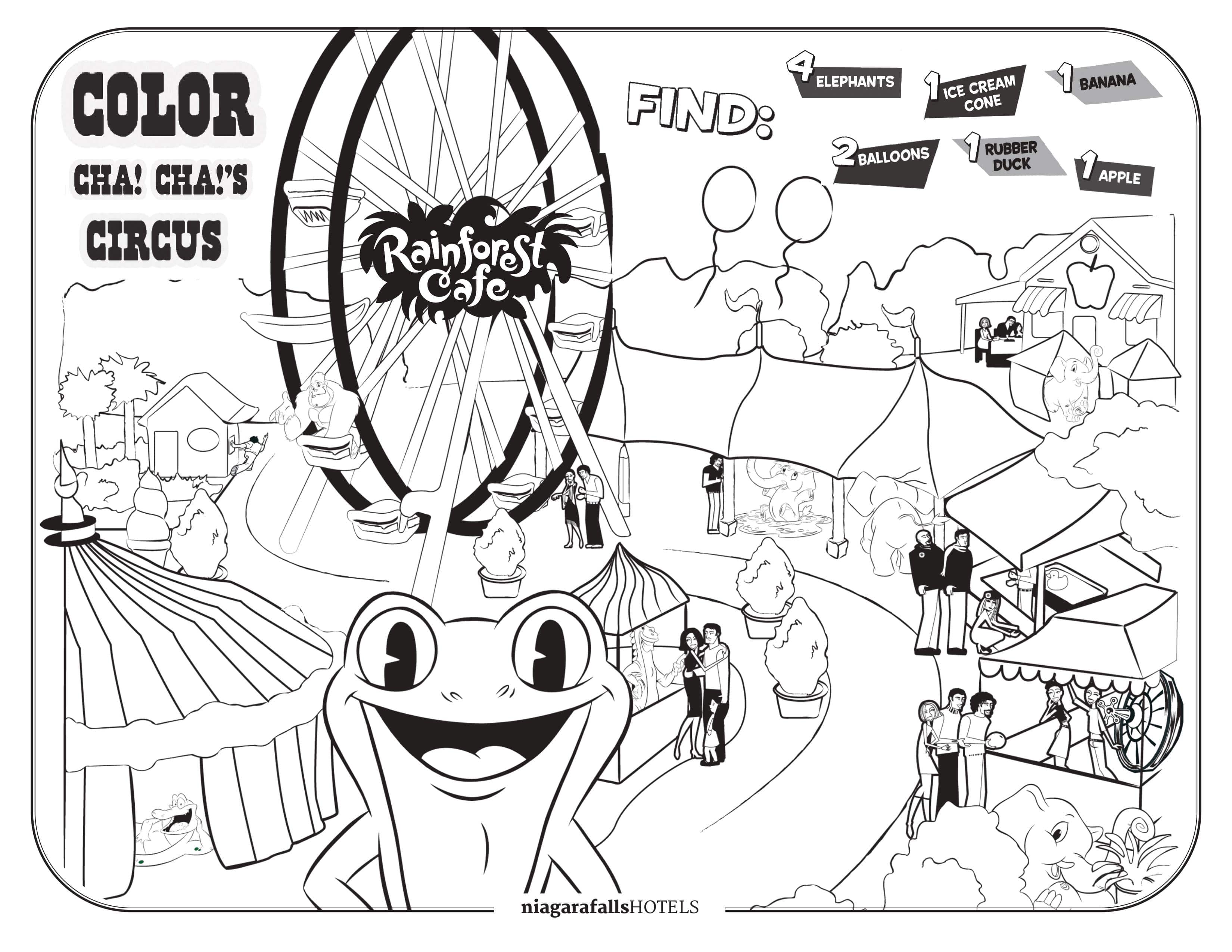 Rainforest Cafe Colouring Page 2