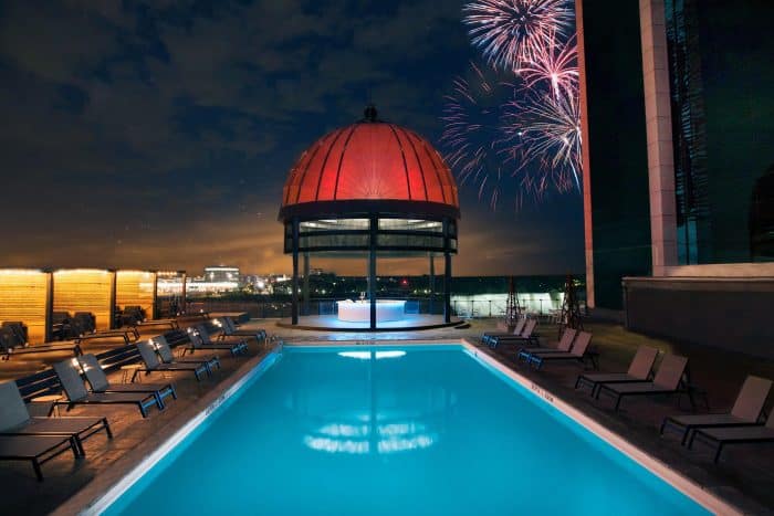 Sheraton Fallsview Rooftop Pool & Bar Fireworks