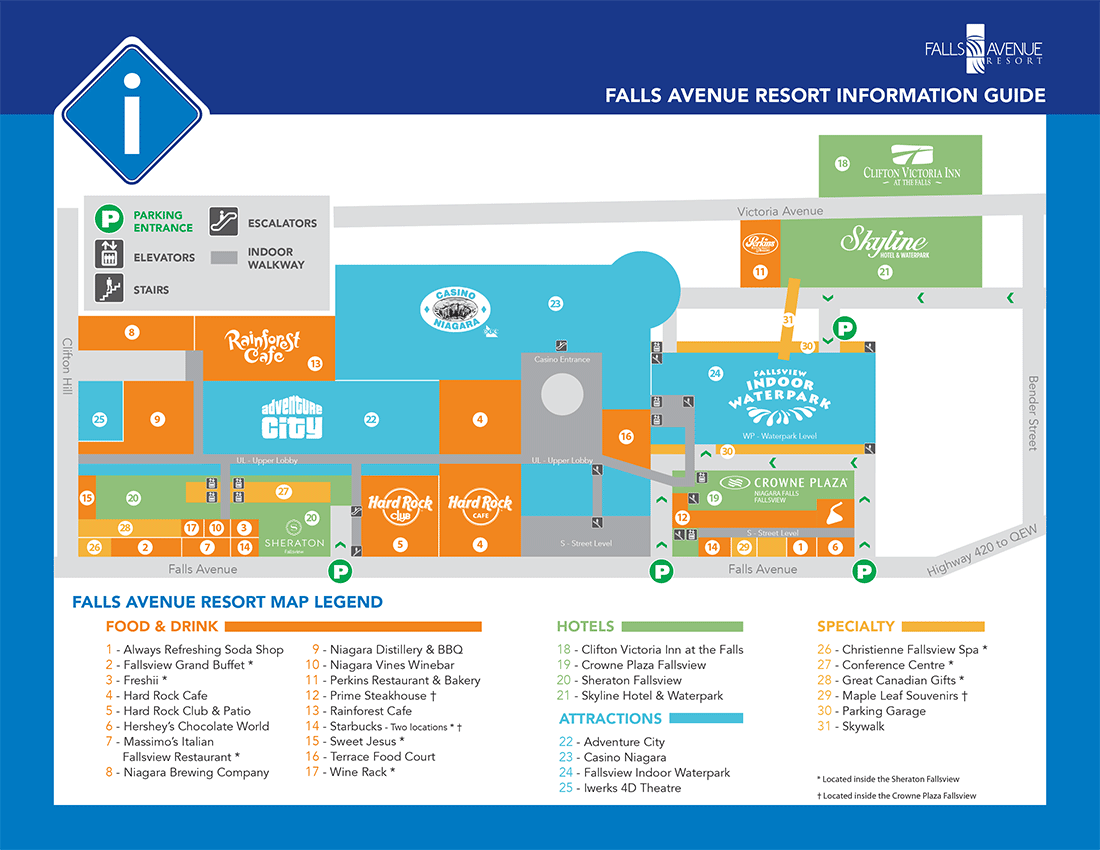 Falls Avenue Resort Path Map
