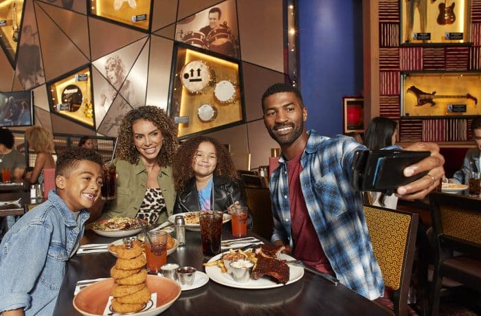 Family dining at Hard Rock Cafe